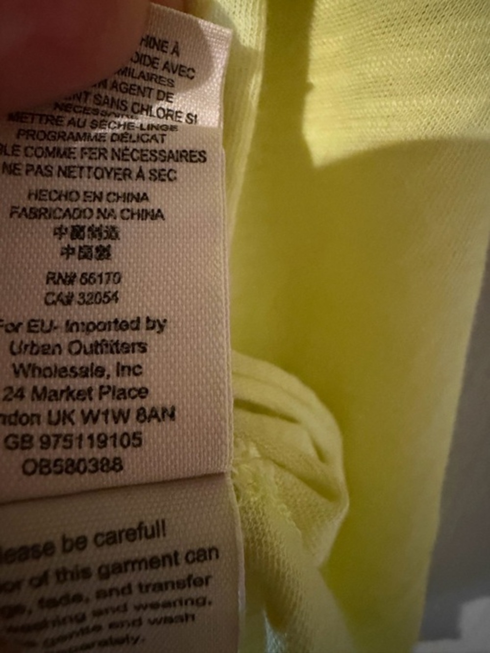 Free People‎ Distressed Yellow One-Shoulder Tank Top XS - Picture 6 of 6